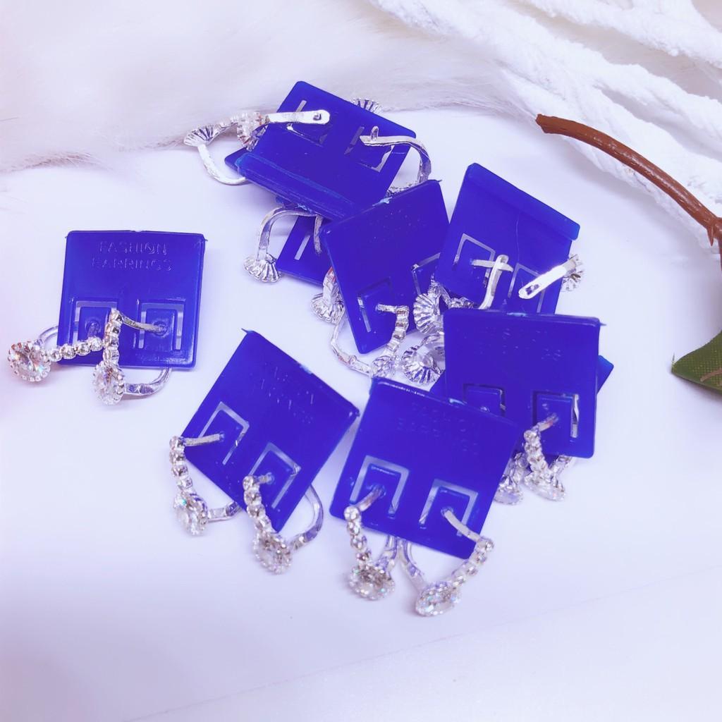 BÔNG TAI BẠC TA - BÔNG TAI ĐÁ TRÒN SANG CHẢNH -