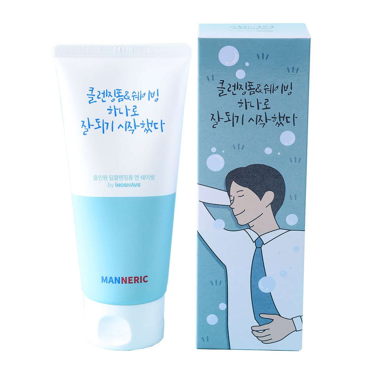 Sữa rửa mặt và cạo râu cho nam Manneric All-in-one Deep Cleansing Foam &amp; Shaving