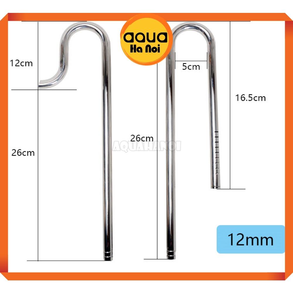 Bộ In out inox 304 Mufan - Không lọc váng - Phi 12/16mm - Tăng thẩm mĩ cho máy lọc hồ thủy sinh