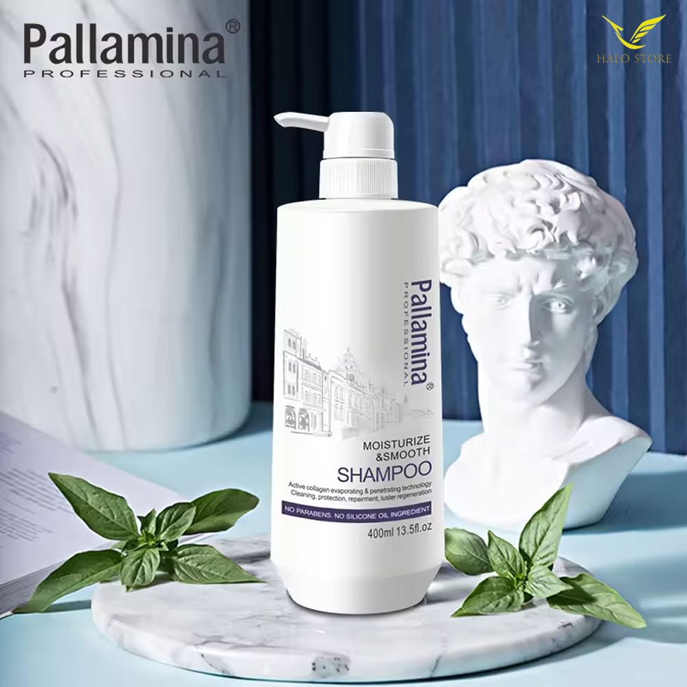 Dầu gội xả Pallamina Collagen Keratin phục hồi siêu mượt tóc 400MLX2