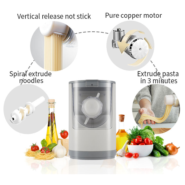Máy làm mỳ tươi tự động đa năng H8 - Tích hợp 6 khuôn làm mỳ khác nhau, công suất 200W- Bảo hành 12 tháng