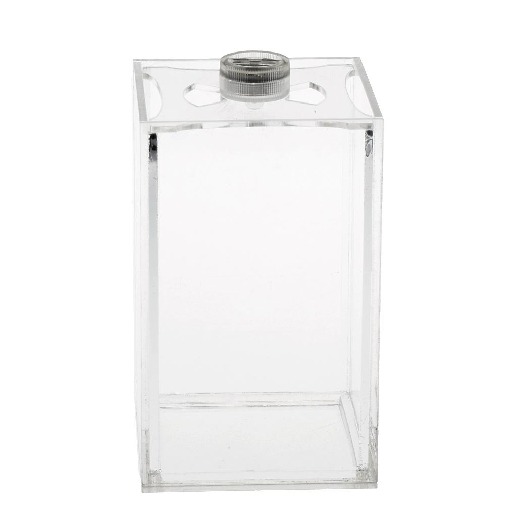 2pcs LED Lighting Aquarium Small Fish Tank Betta Tank Acrylic 10x10x16cm