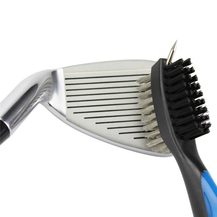 Dụng cụ vệ sinh gậy golf bàn chải 2 mặt đánh bóng và làm sạch gậy - Cleaning brush of golf
