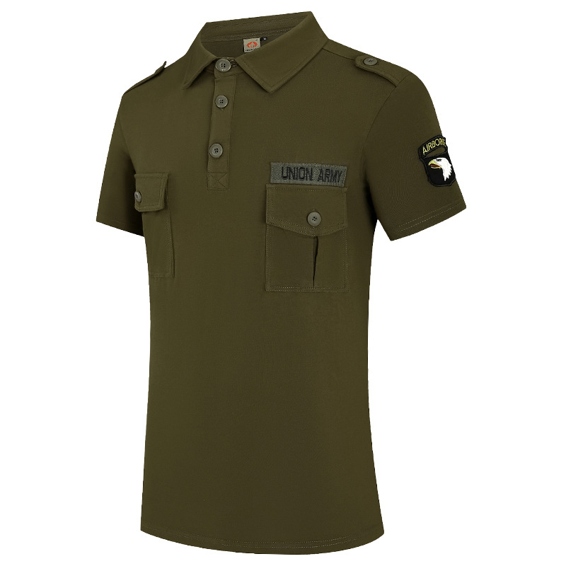 Áo Thun Nam Kiểu Dáng Polo Cổ Bẻ US ARMY Tay Lỡ, Vải Cotton Phong Cách Trẻ Trung, Chuẩn Form