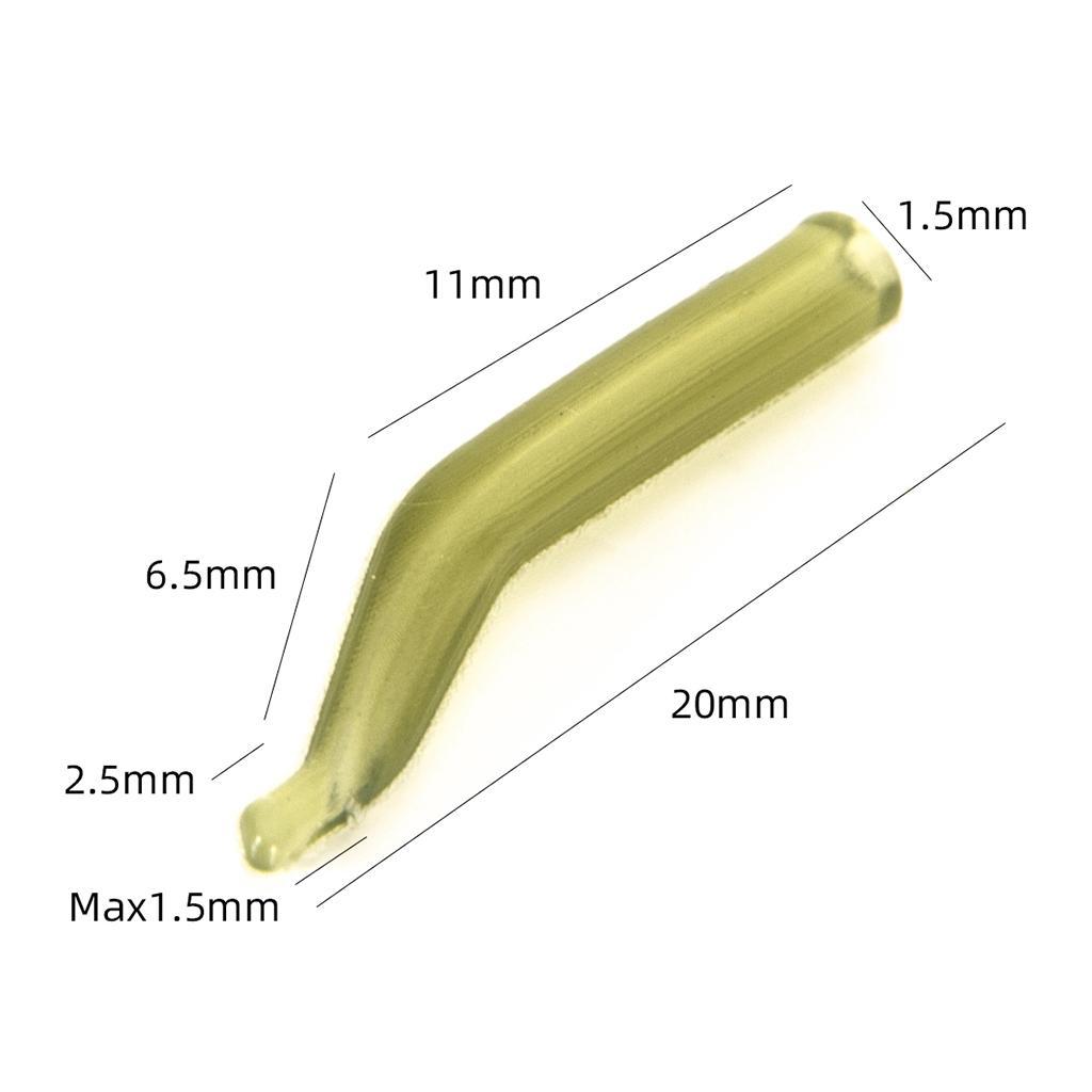50pcs 20mm Carp Fishing Hook Sleeve Tube Hair Rig Line Aligner Sleeves Hose