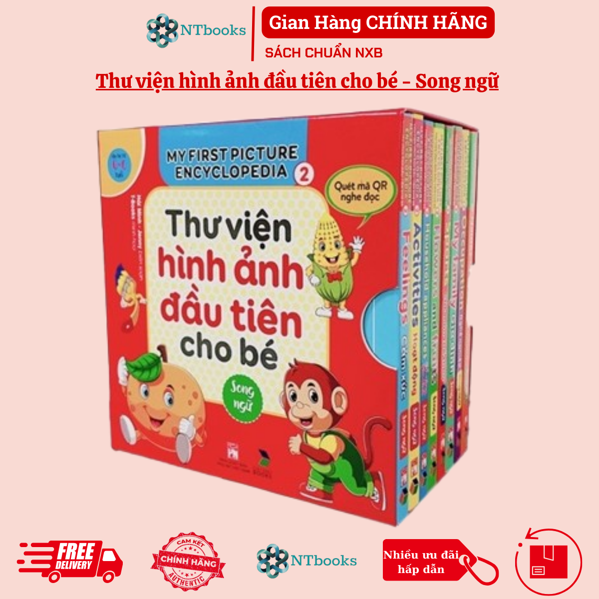 Sách - Bộ Hộp Thư Viện Hình Ảnh Đầu Tiên Cho Bé Từ 0 6 Tuổi Song Ngữ Việt Anh - Tập 2