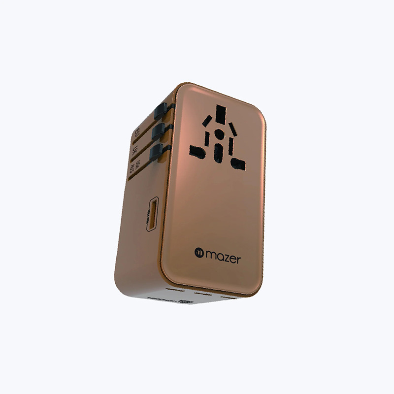 Củ Sạc Du Lịch MAZER Infinite Travel PD160W GaN3 Pro 03xUSB-C 01xUSB-A Sử Dụng Được Trên 224 Quốc Gia Hàng Chính Hãng