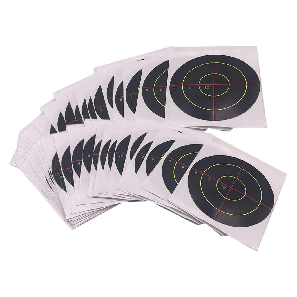 100pcs Shooting Targets Reactive Splatter Adhesive Paper Target 7.5cm