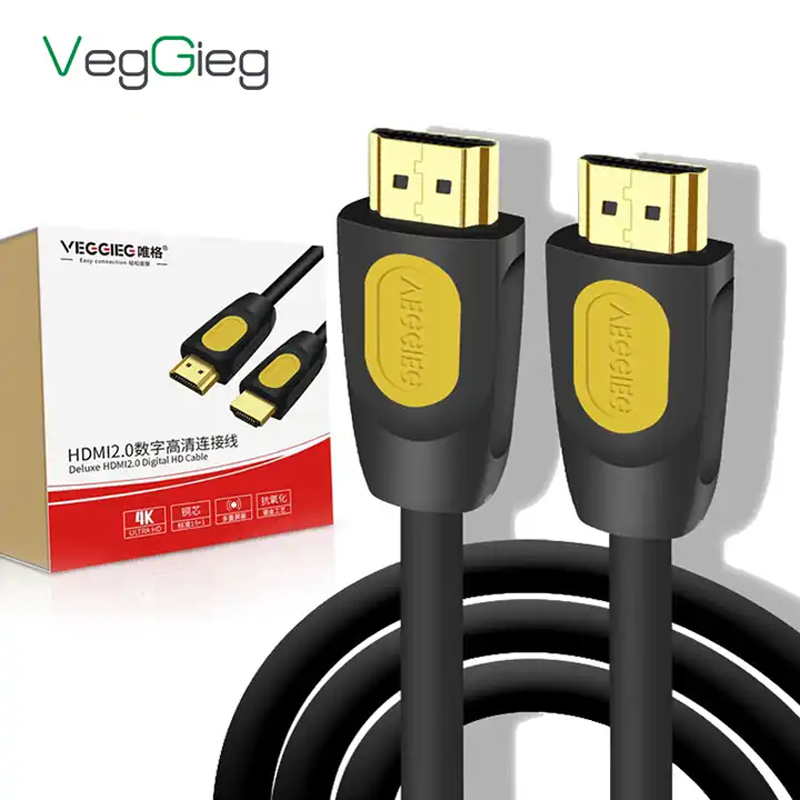 Cáp HDMI 2.0 4K 60Hz 1.5m, 3m, 5m Hàng Chính Hãng VEGGIEG 4K | Cáp HDMI chuẩn 4K 60fps | Chính hãng bảo hành 1 đổi 1 | Giá đã có VAT