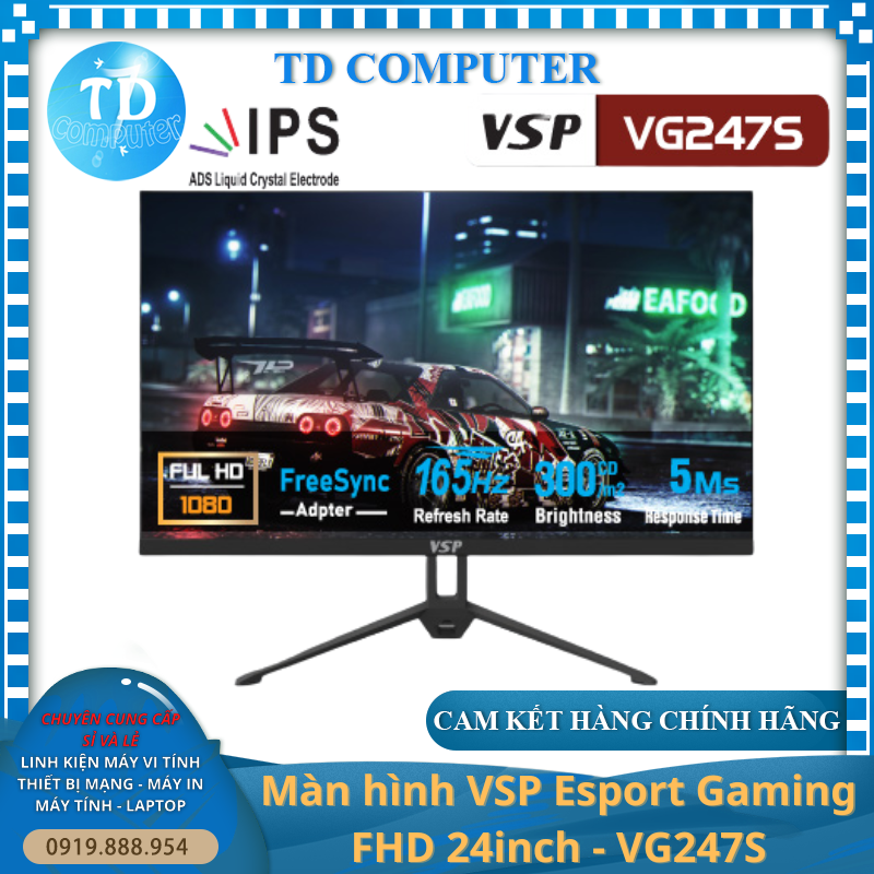 Màn hình vi tính VSP VG247S 24inch Gaming - Hàng chính hãng TECH VISION phân phối