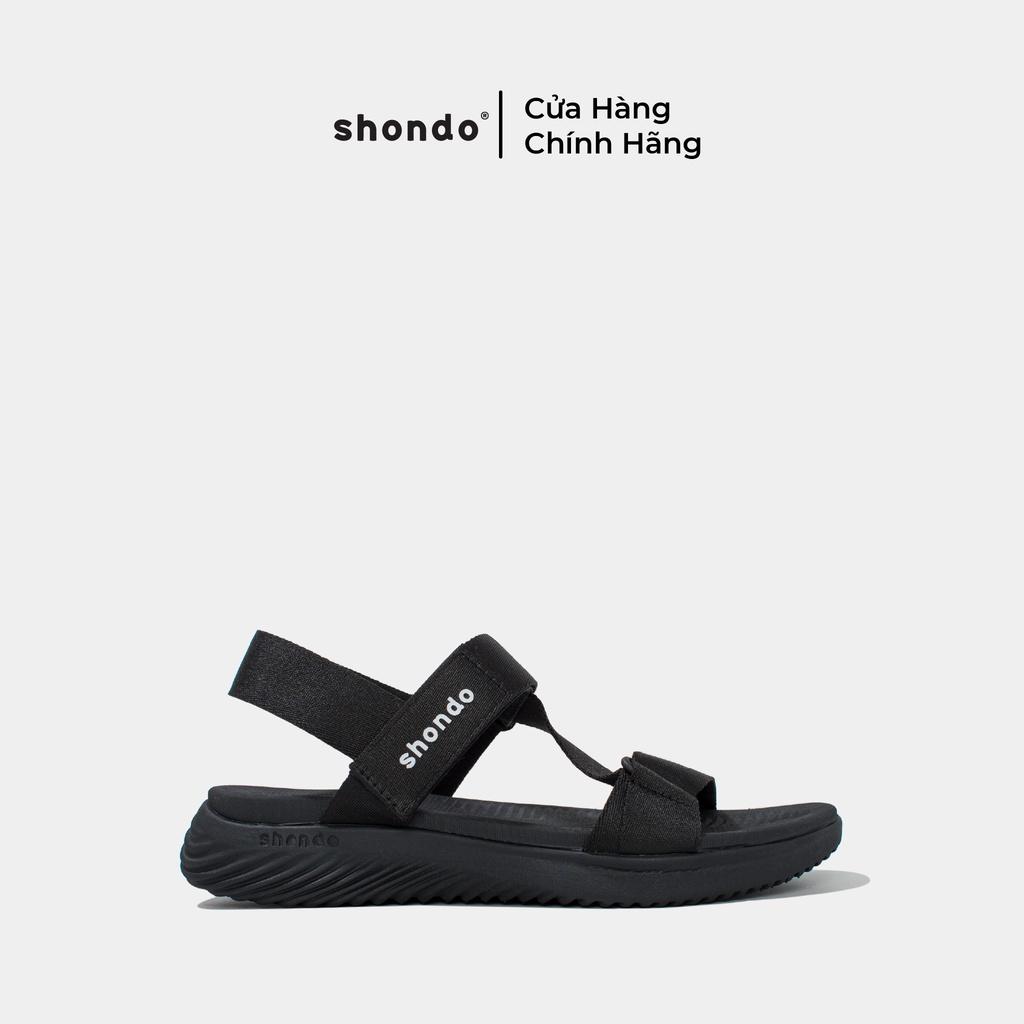 Giày Sandals Nam Nữ Shondo F7 Continew Đen F7N1010