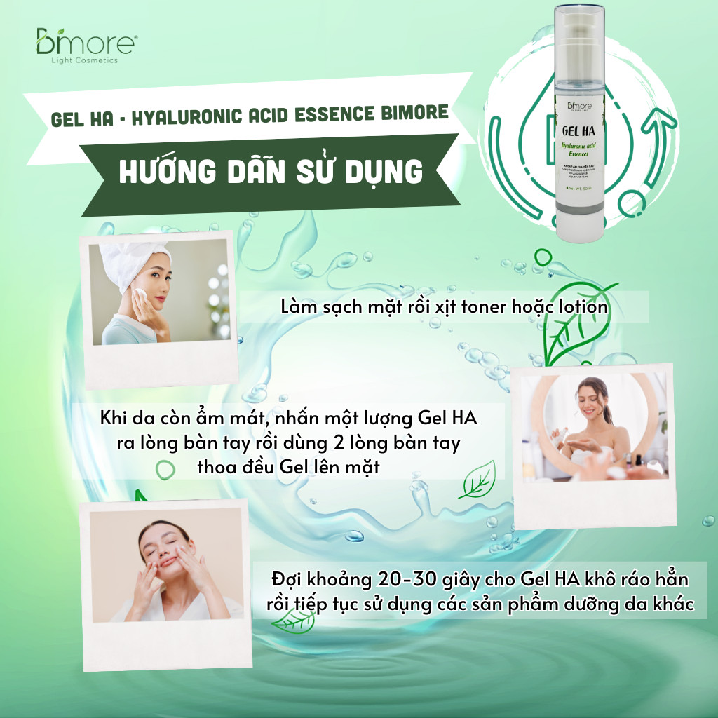 Gel HA - Hyaluronic acid essence cấp ẩm giữ ẩm bền vững cho da_50ml