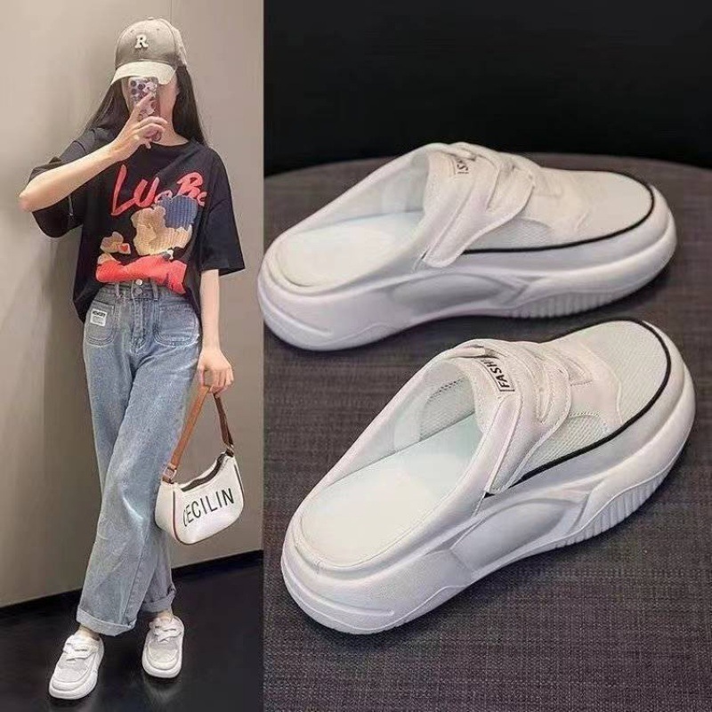 Giày lười thể thao nữ đế êm nhẹ, thoáng khí đế cao su đúc, chống trơn trượt hạn chế mòn – GNU2077