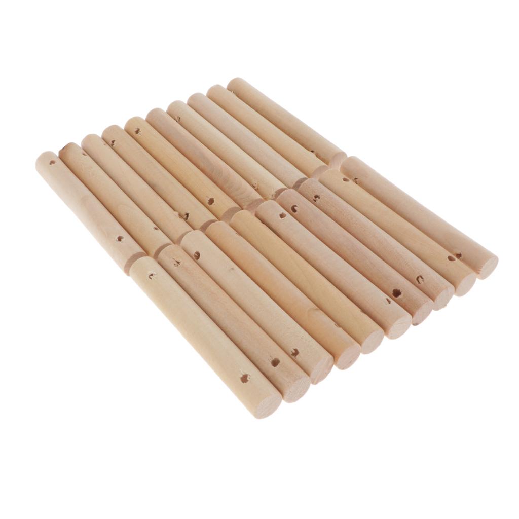 20 Pieces Round Wooden Stick DIY Unfinished Wood Crafts Making 7x1cm