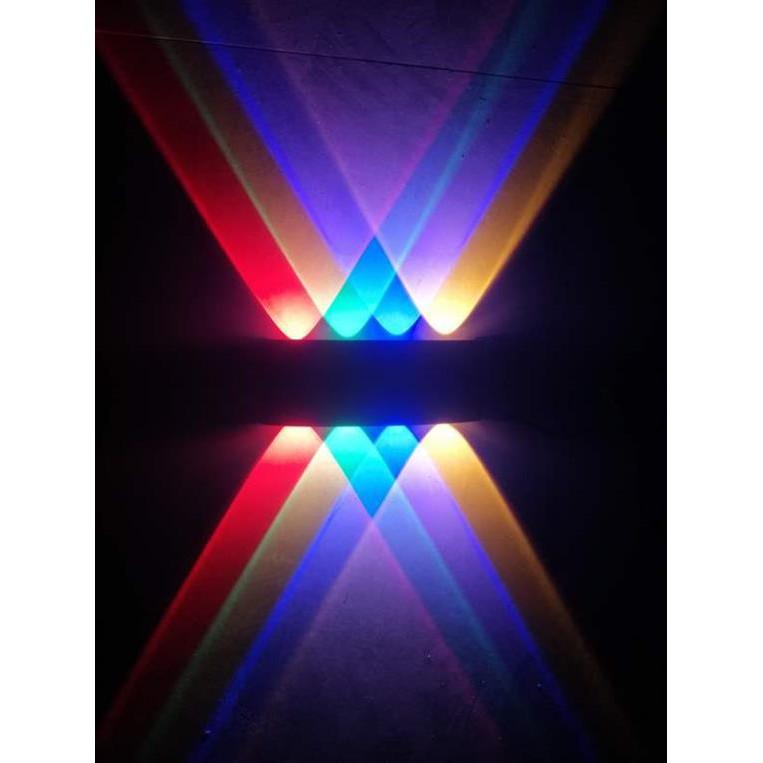 ĐÈN HẮT TƯỜNG LED CHIẾU SÁNG HAI ĐẦU 8 MẮT 4 ÁNH SÁNG