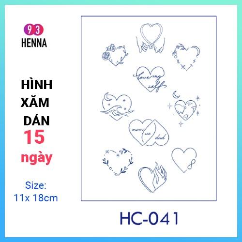 Hình Xăm Dán Tạm Thời Thảo Dược 15 Ngày mã HC041