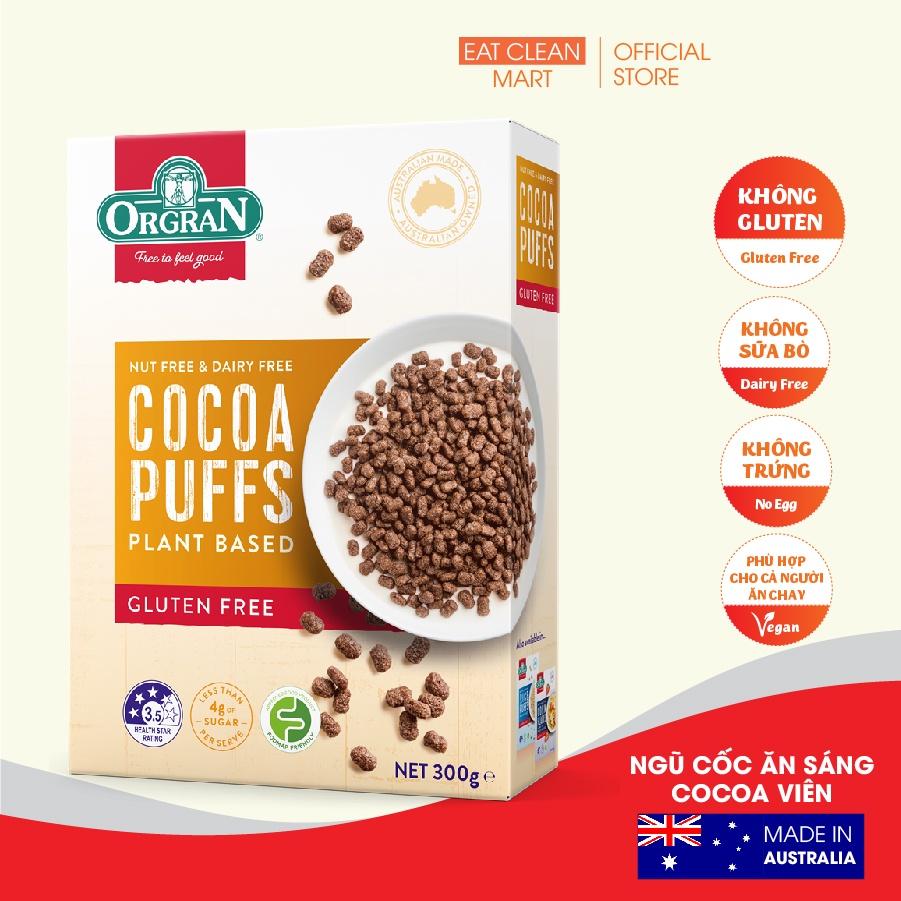 Ngũ Cốc ăn sáng Cacao dạng viên nhập khẩu Úc - Orgran Everyday Cereals Cocoa Puff 300g