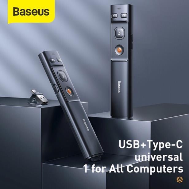 Baseus -BaseusMall VN Bút Laser trình chiếu Baseus Orange Dot Wireless Presenter cho Laptop (Hàng chính hãng)