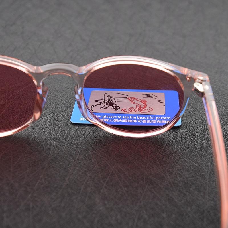 TUZENGYONG New Unisex Siêu Nhẹ TR90 Kính Mát Phân Cực Nam Nữ Lái Xe Hồng Tròn Bóng Vintage Kính Chống Nắng Gafas De Sol