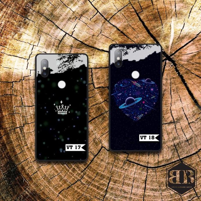 Ốp lưng kính cường lực Xiaomi Mi Mix 2s / Mi Mix 3 vũ trụ