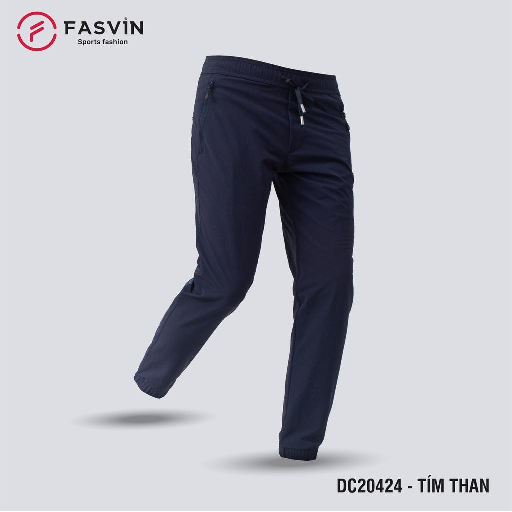 Quần Jogger Nam Thể Thao Fasvin Bo Gấu Dáng Đẹp Vải Gió Co Giãn Tiện Dụng Đũi Chơi Hay Mặc Nhà DC20424.HN