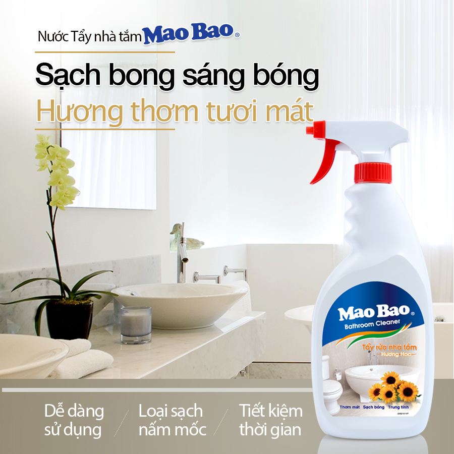 Combo 02 chai Nước Tẩy Nhà Tắm Mao Bao 600ml