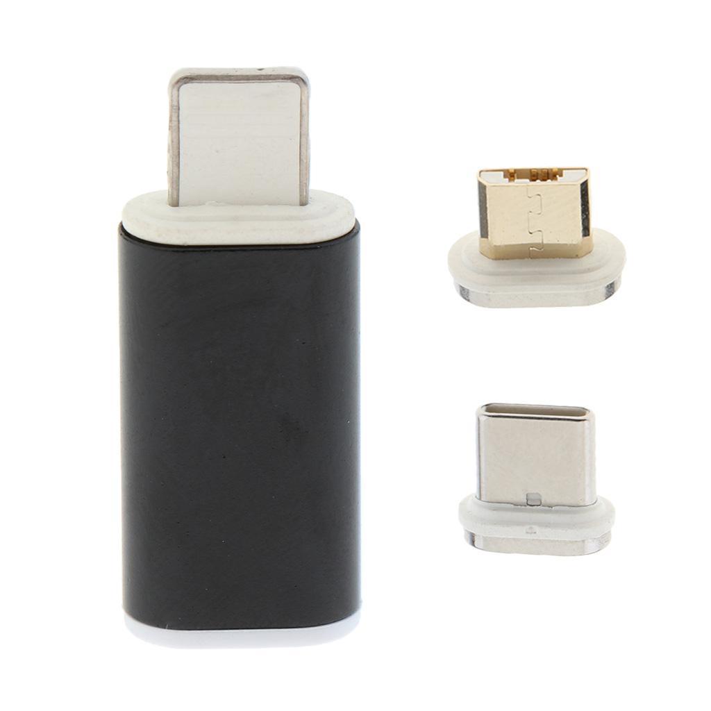 3 in 1 Magnetic Data Cable Charging Sync Adapter For iPhone Micro USB Type-C