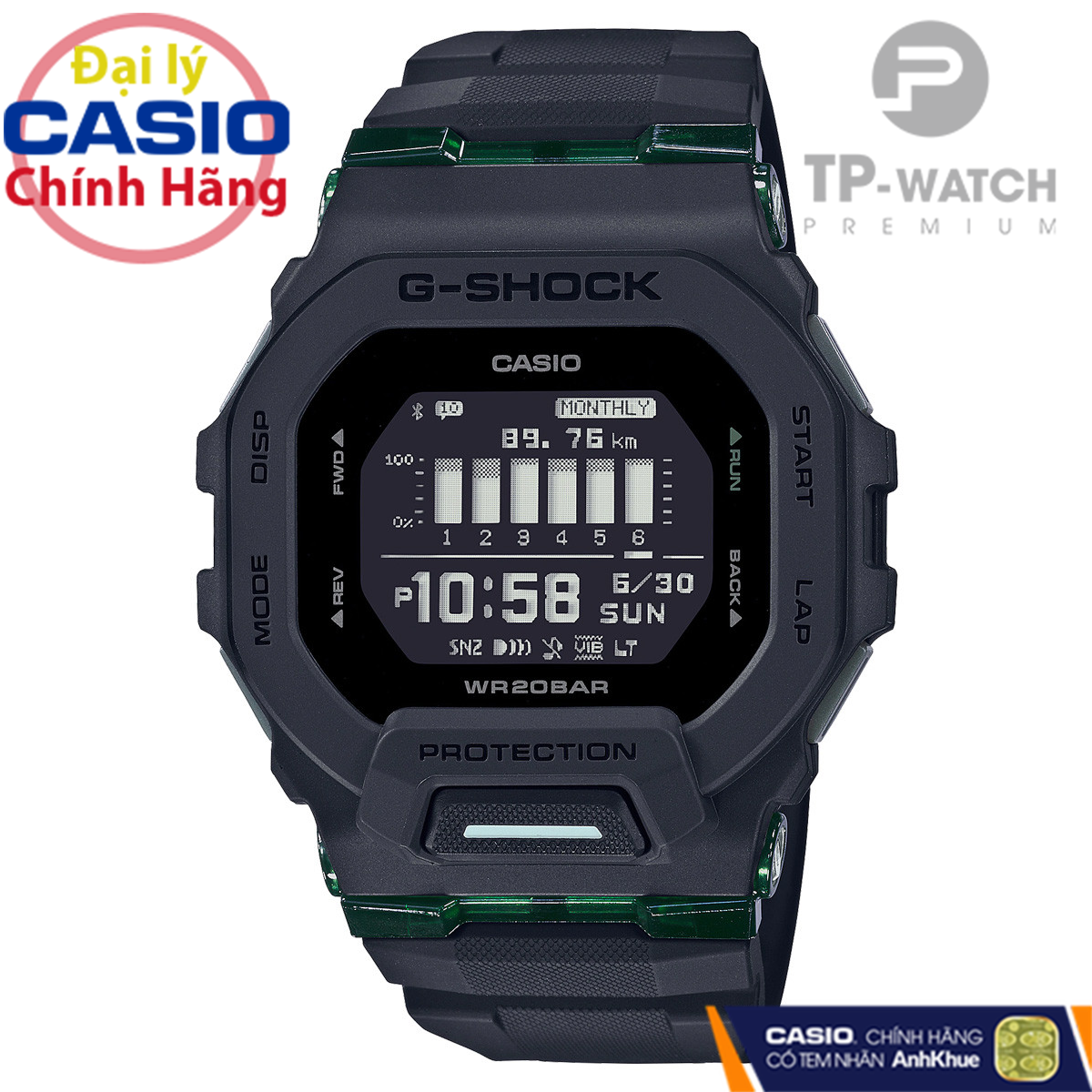 Đồng Hồ Nam Dây Nhựa Casio G-Shock GBD-200UU-1DR Chính Hãng - GBD-200UU-1 Bluetooth