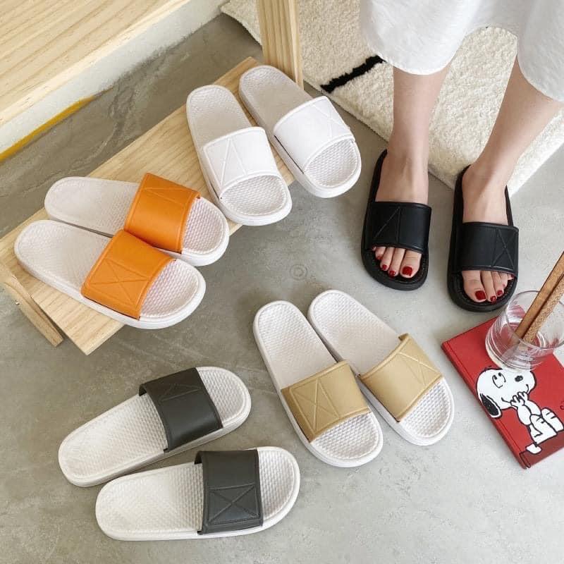 Dép quai ngang unisex bánh mì chất cao su đúc nguyên khối bao êm chân Phuongnamshop20 on12