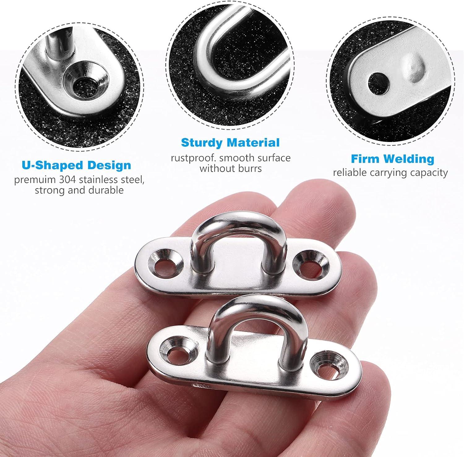 4 móc treo tường bằng thép không gỉ hình chữ U