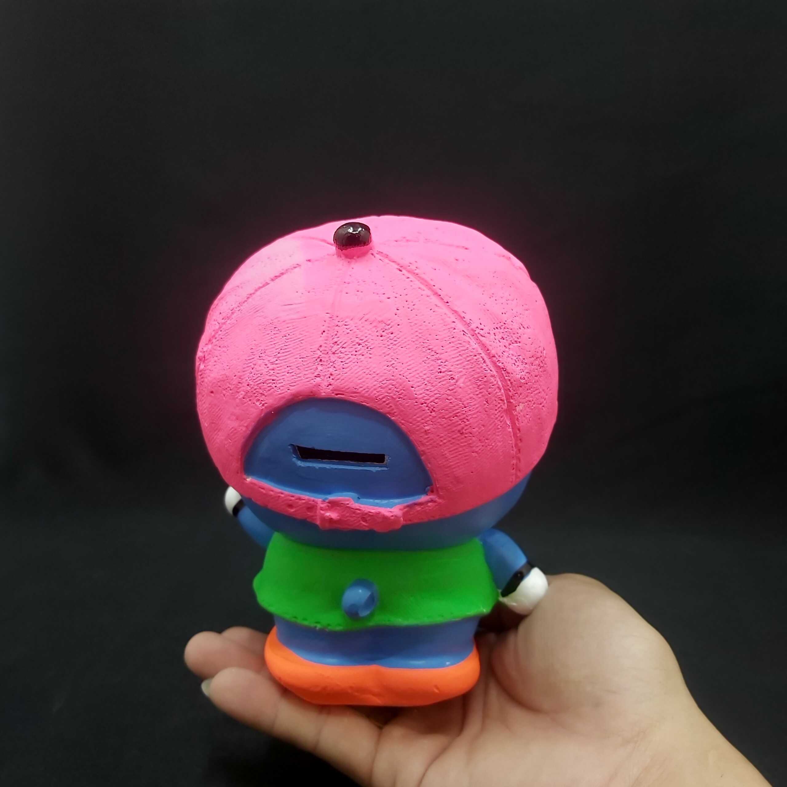 Ống heo tiết kiệm tiền nhỏ mẫu DORAEMON Đội Nón cực HOT – heo đất làm quà tặng sinh nhật được trẻ em yêu thích
