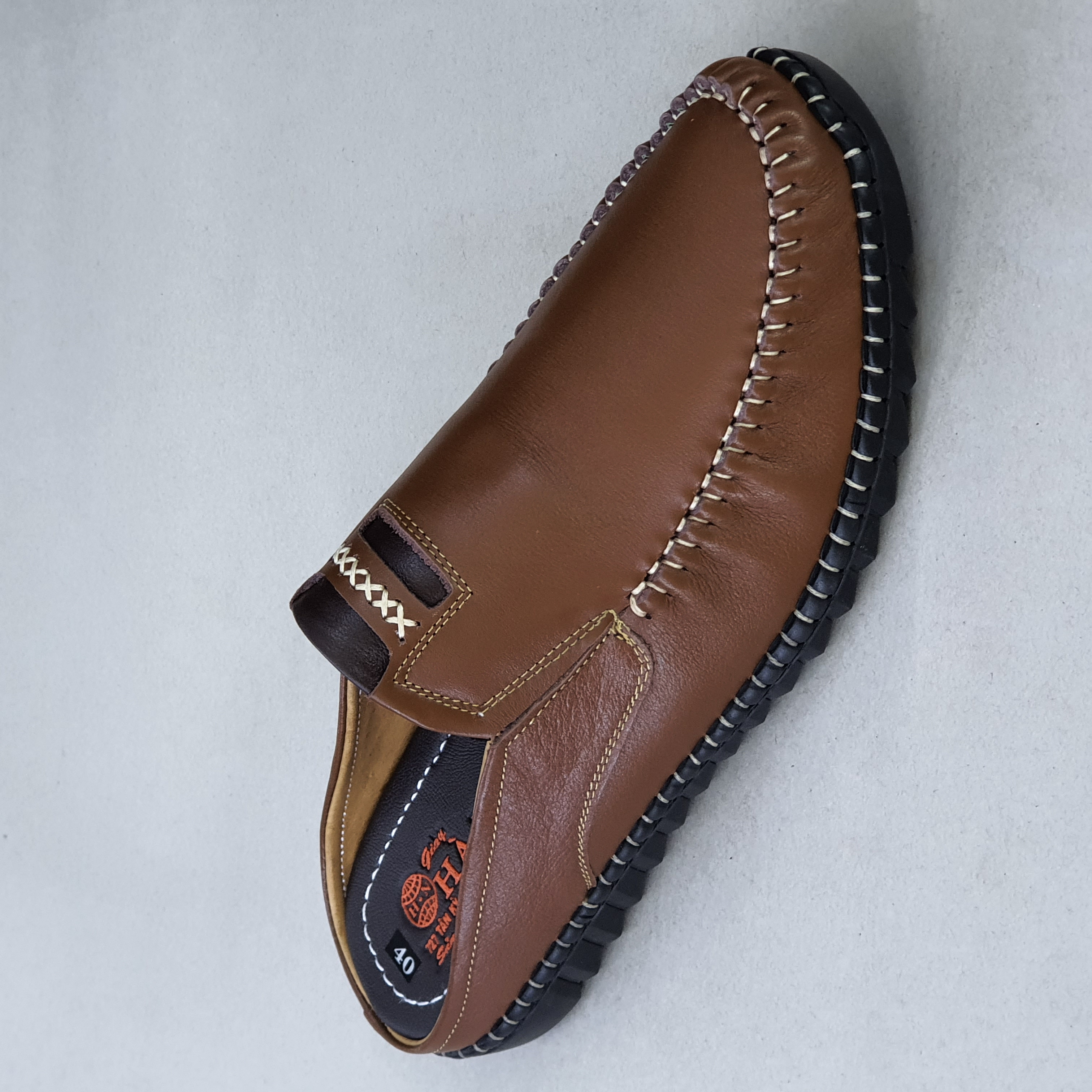 Dép bít mũi nam da bò thật HÀ NAM cao cấp GSB2045