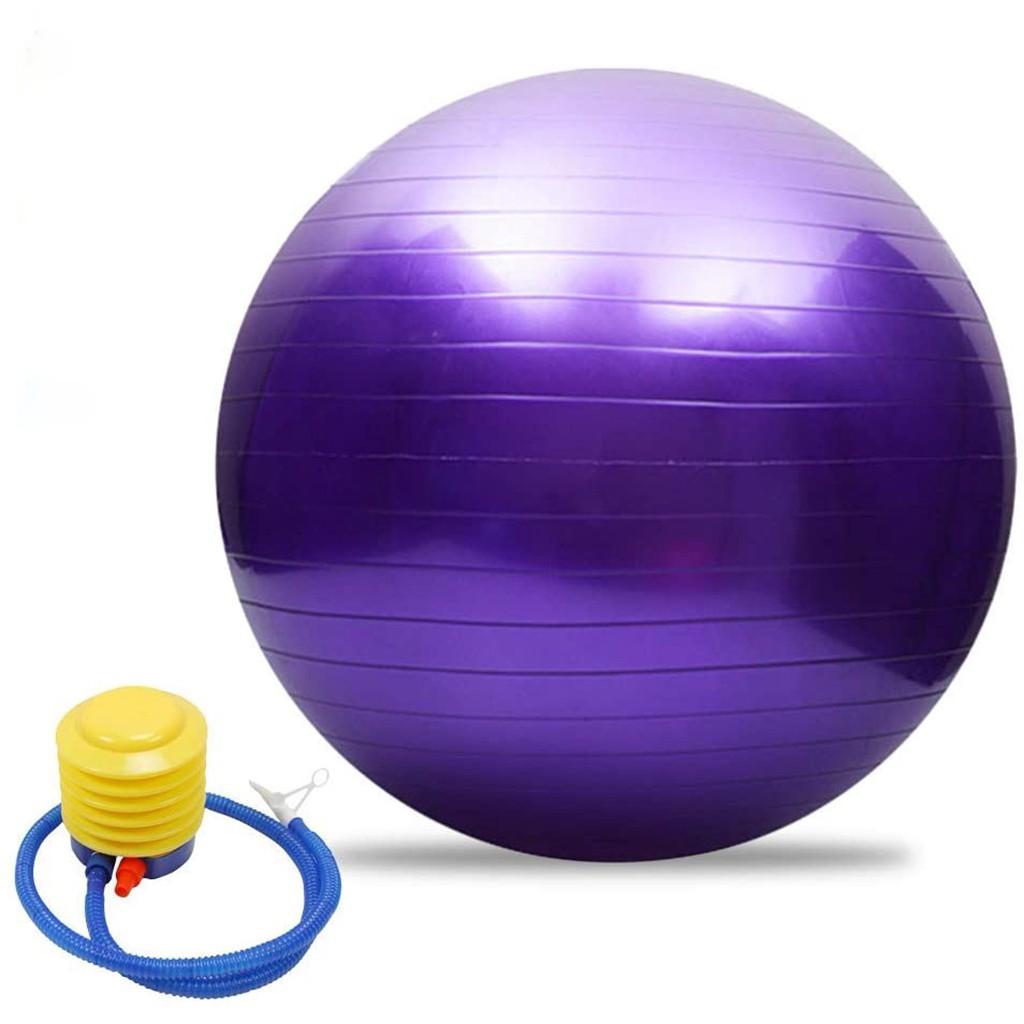 Bóng Tập Yoga, Gym 65cm Loại Trơn Cao Cấp dày 2mm siêu bền chống nổ YO33