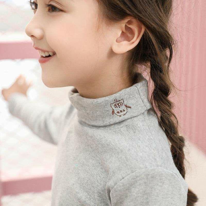 Áo Bún Giữ Nhiệt Cho Bé Yêu Cổ 5 Phân Cotton Cho Bé Trai Và Bé Gái