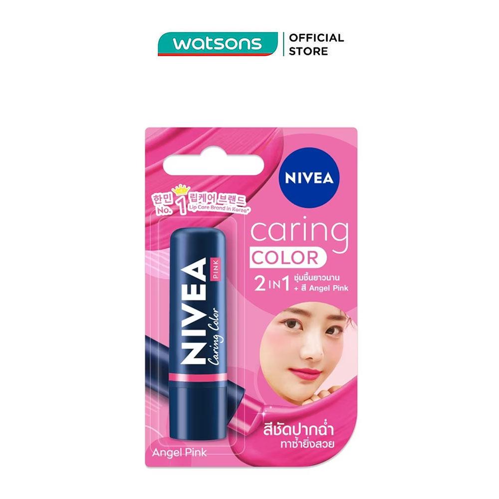 Son Nivea Caring Color Sassy Red 4.8g .# Đỏ Quyến Rũ