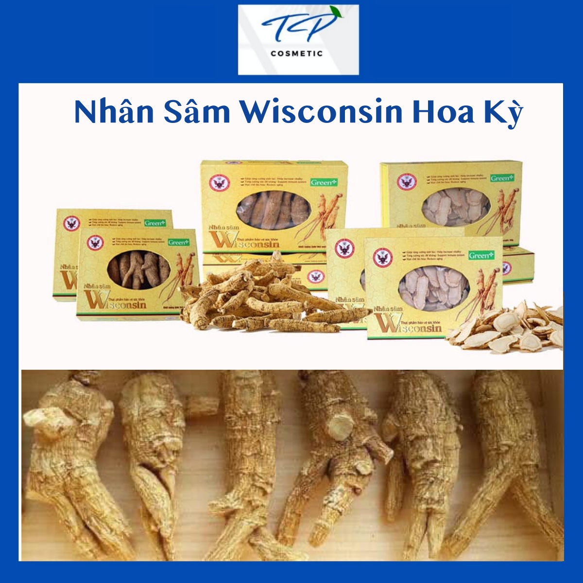 Nhân Sâm Wisconsin Hoa Kỳ Cắt Lát 50g, 100g: Bồi Bổ Sức Khỏe, Tăng Sức Đề Kháng, Điều Hòa Lipid Máu.