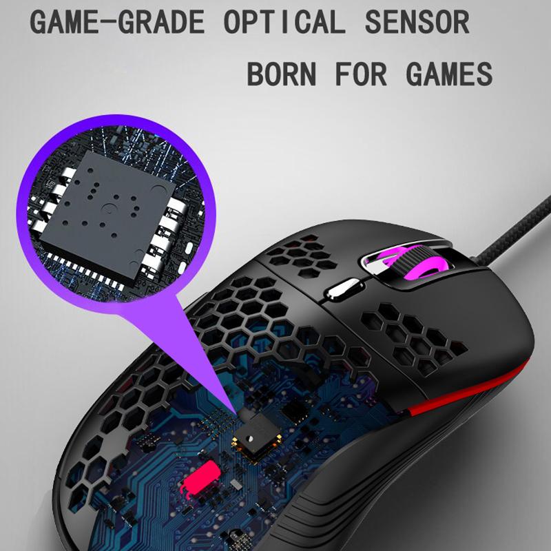 Có Dây LED Chuột Chơi Game 7200 DPI USB Ergonomic Mause Chuột Máy Tính Game Thủ Với Cáp Cho Máy Tính Laptop RGB Chuột Quang có Đèn Nền