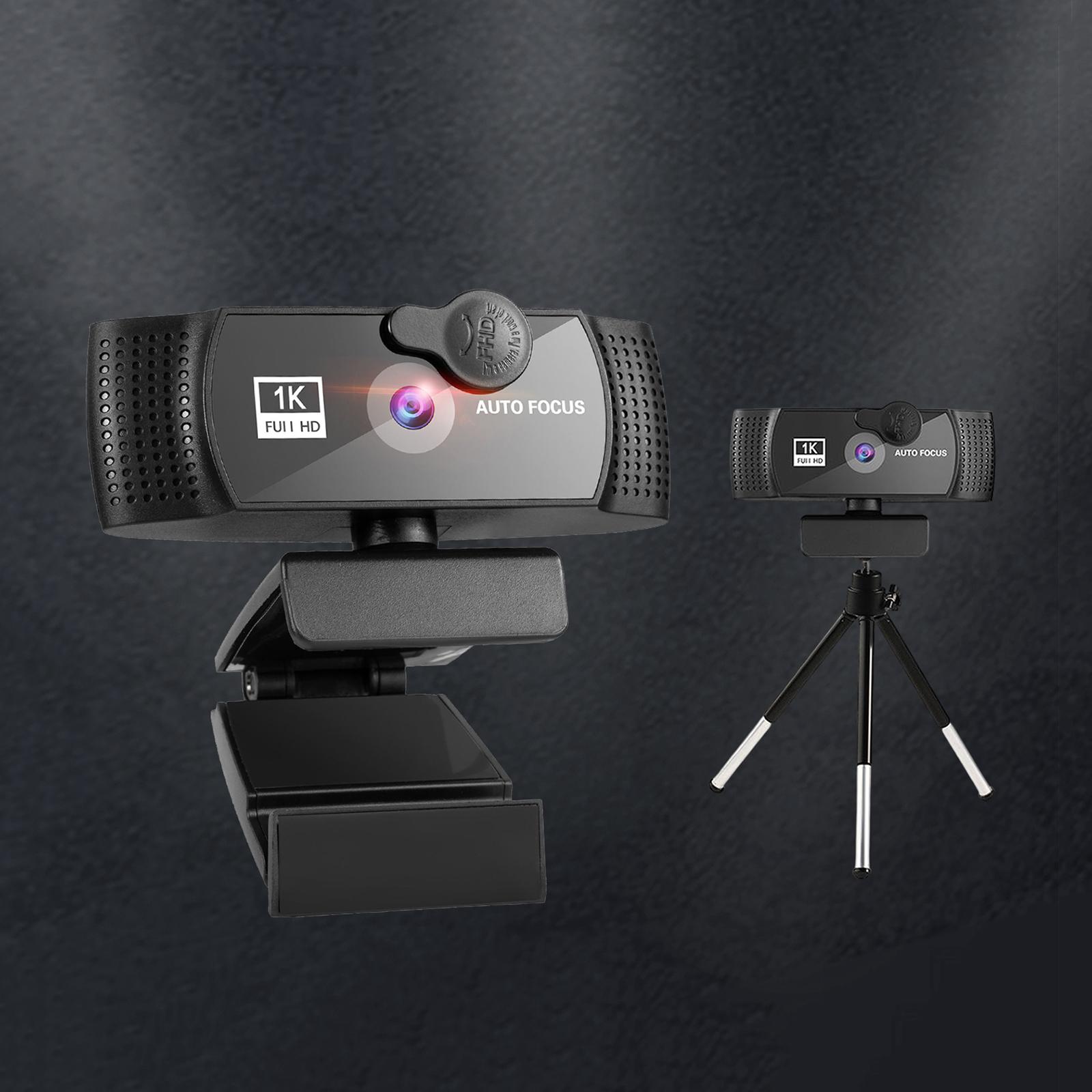 Webcam 1080p HD w/ Noise-Cancelling Microphone USB for Gaming PC Desktop