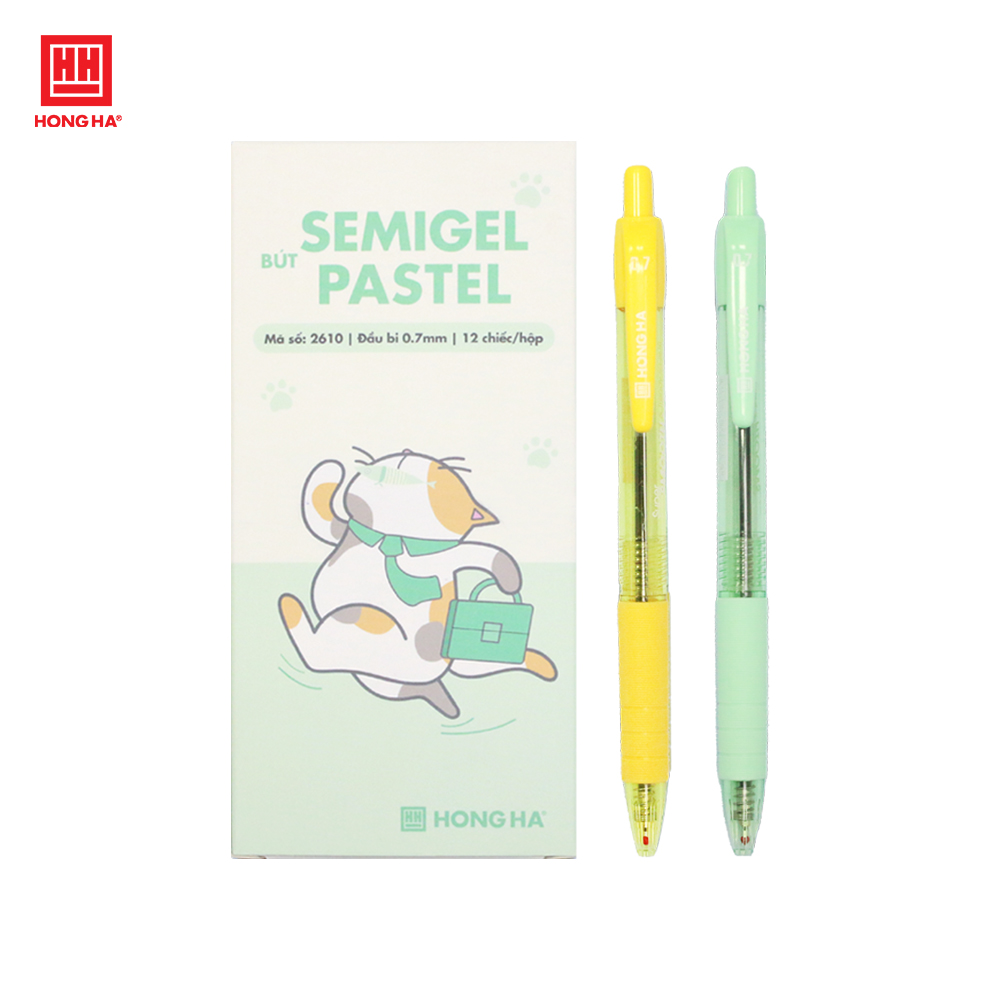 Hộp 12 bút Semi Gel Hồng Hà 0.7mm - 2610