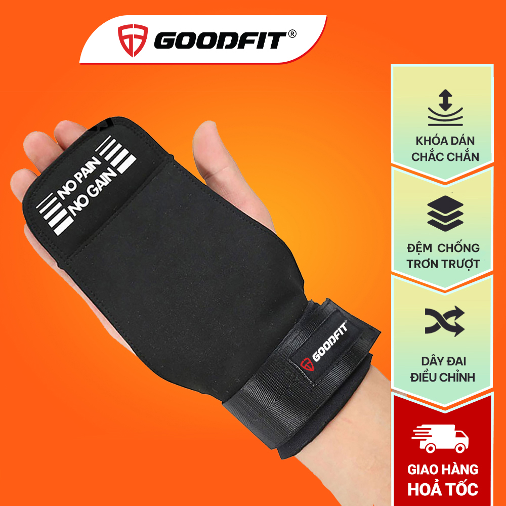 Hình ảnh Găng tay tập Gym Lifting bảo vệ lòng bàn tay, có quấn bảo vệ cổ tay GoodFit GF208G