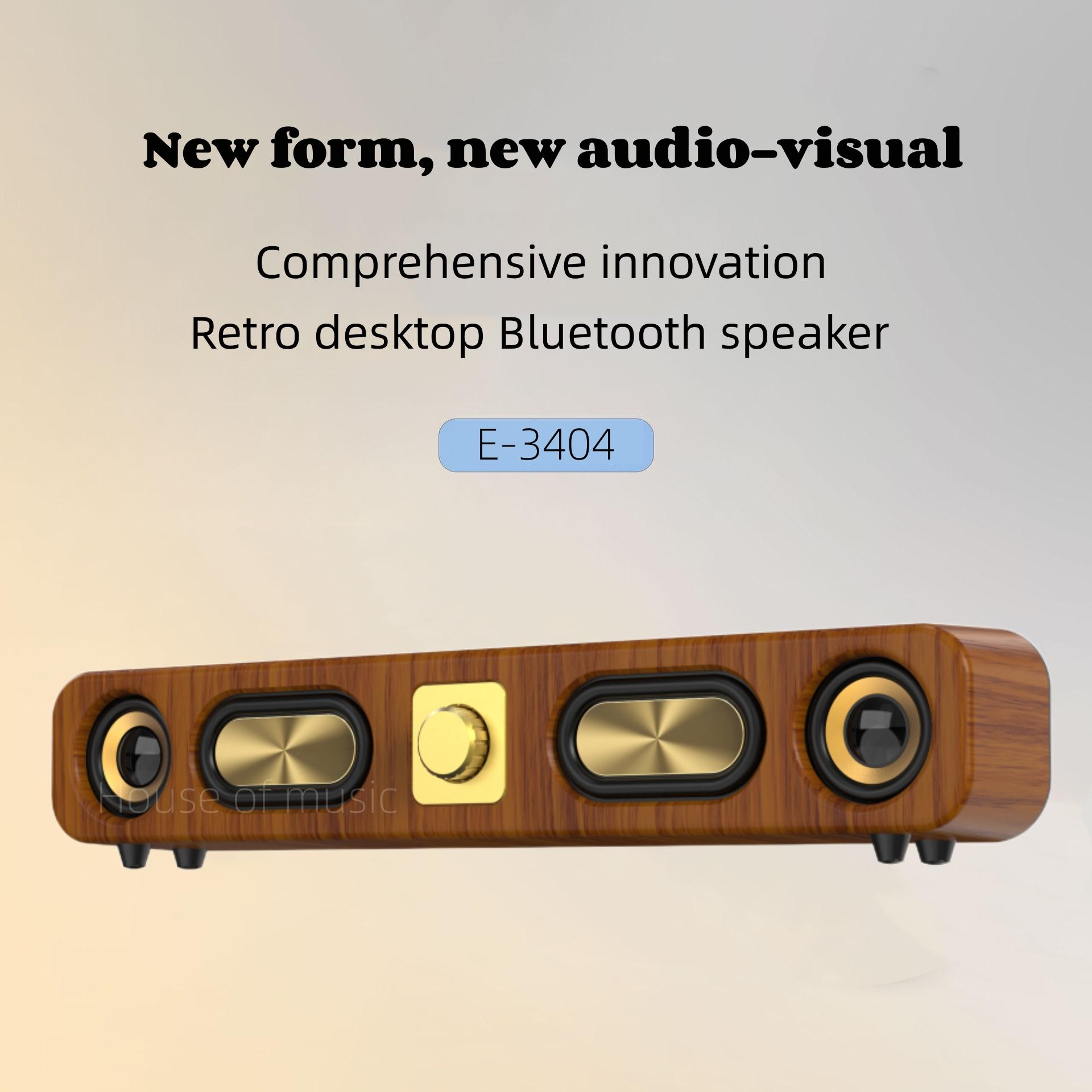 Mới Retro Loa Bluetooth Bằng Gỗ Di Động SoundBar Âm Thanh Nổi Hi-Fi Thẻ Máy Tính Gia Đình Máy Tính Để Bàn Âm Thanh Không Dây Đài FM Loa Siêu Trầm Màu sắc: nâu