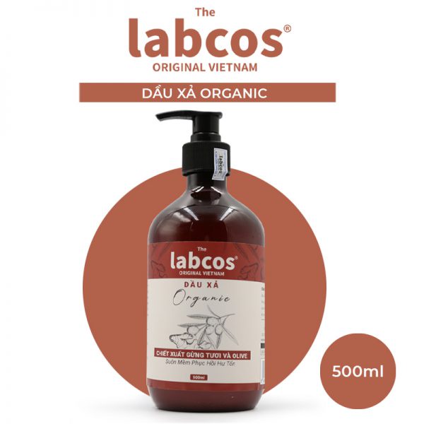 Dầu Xả ORGANIC The Labcos Original Chiết Xuất Gừng Tươi Và Dầu Olive Chai 500ml Dưỡng Tóc Mềm Mượt An Toàn Cho Da Đầu