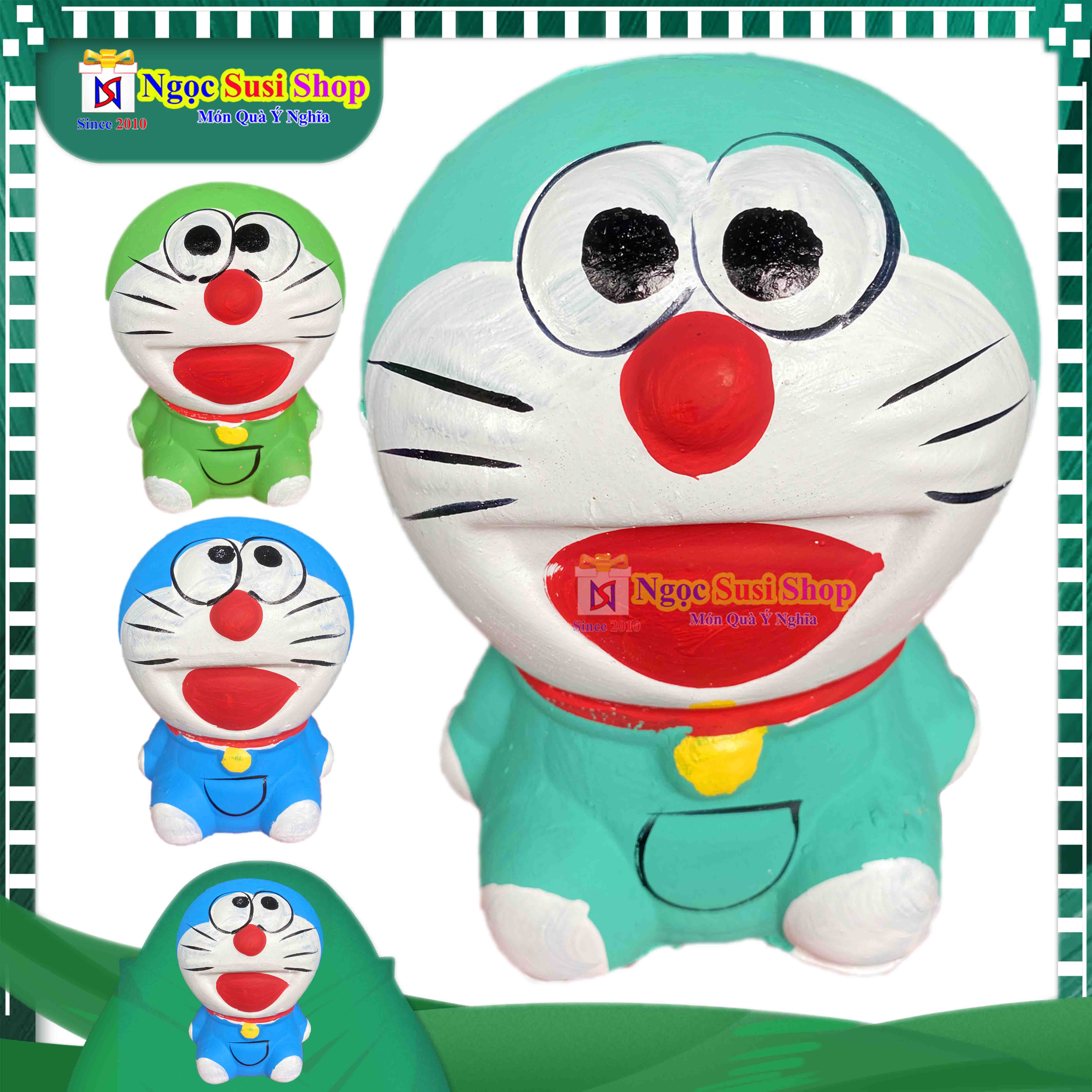 HEO ĐẤT DORAEMON DOREMON ĐÔRÊMON BỎ ỐNG TIẾT KIỆM CHO BÉ