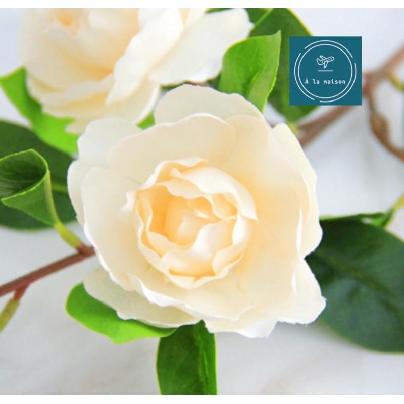 Hoa giả - Cành hoa trà 61cm mô phỏng như thật trang trí không gian xanh mát sang trọng