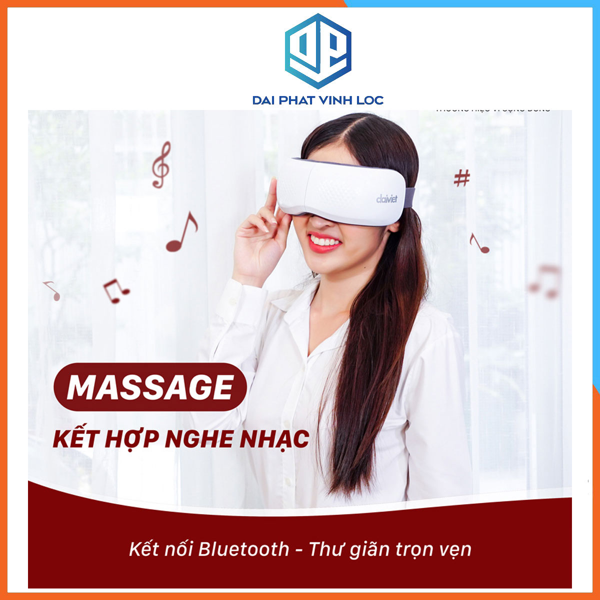 Máy massage mắt Đại Việt DVMM-00001 Túi Khí Giảm Thâm, Mỏi Hạn Chế Cận Thị - Bảo Hành 12 Tháng
