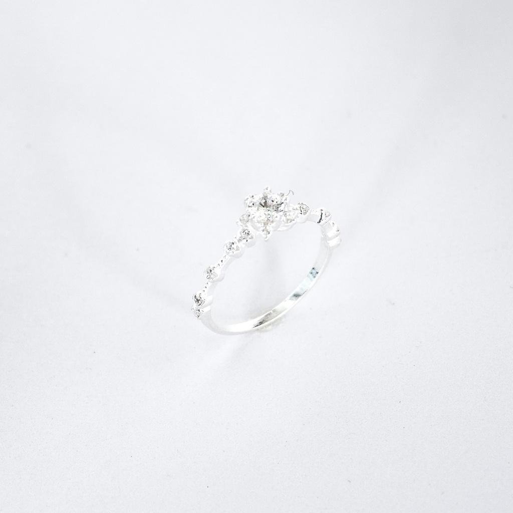 Nhẫn bạc nữ ATJ9032 , Princess ring with stones ANTA Jewelry