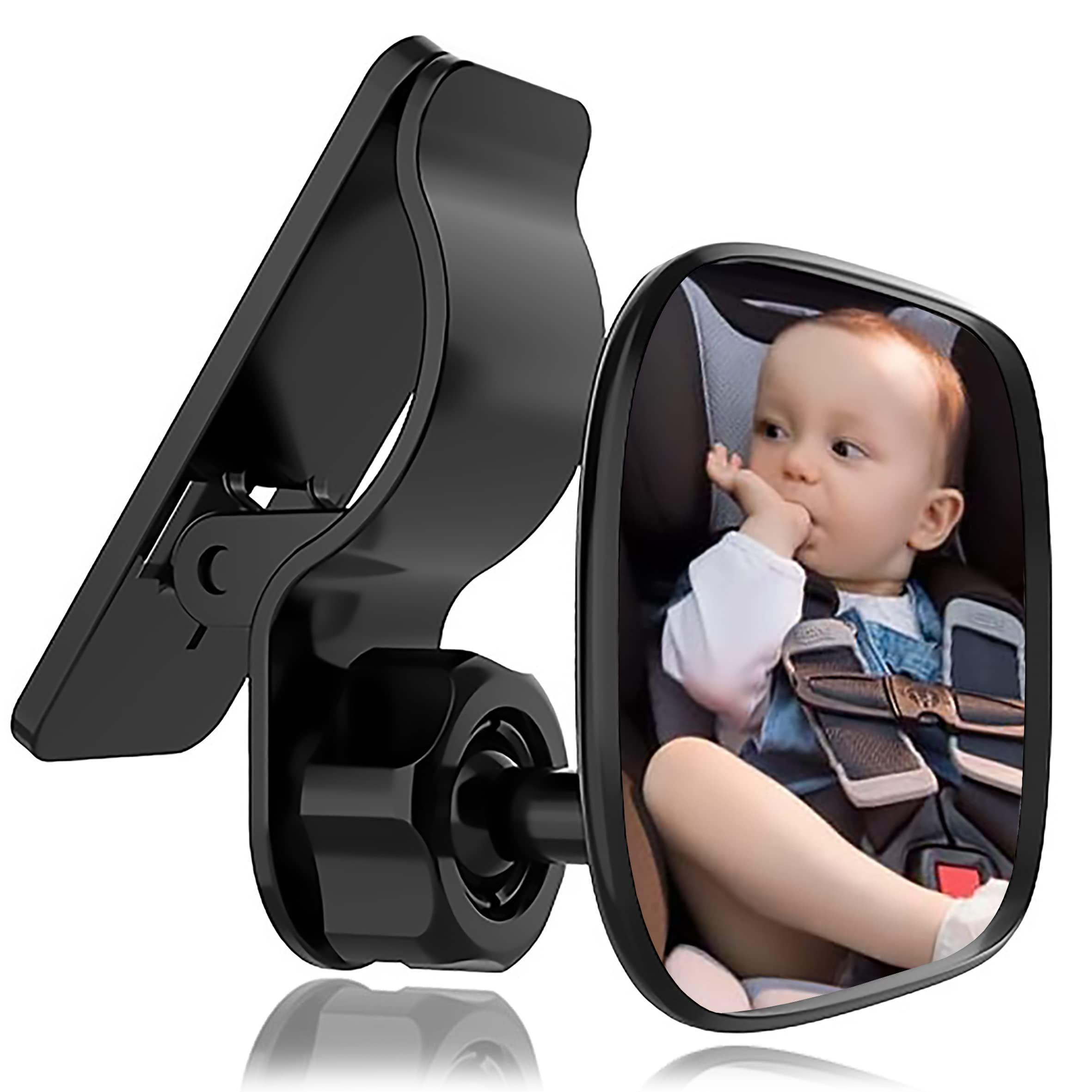 Gương ghế sau cho trẻ sơ sinh, gương ghế sau xoay 360 °, xe phản lực em bé, gương an toàn cho trẻ em