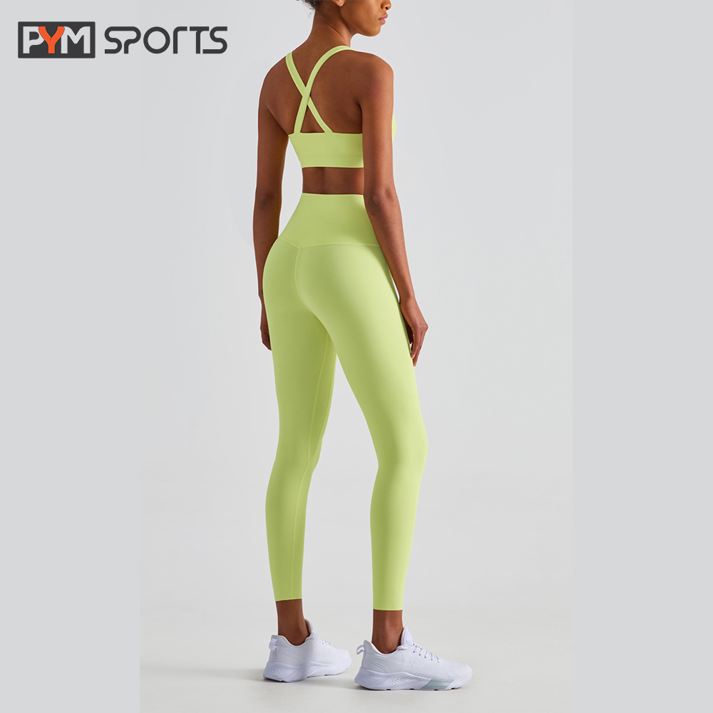 Áo bra tập gym - yoga PYMSPORT - PYMBR036 cao cấp, dây chéo lưng, đệm mút chống sốc nâng ngực kĩ