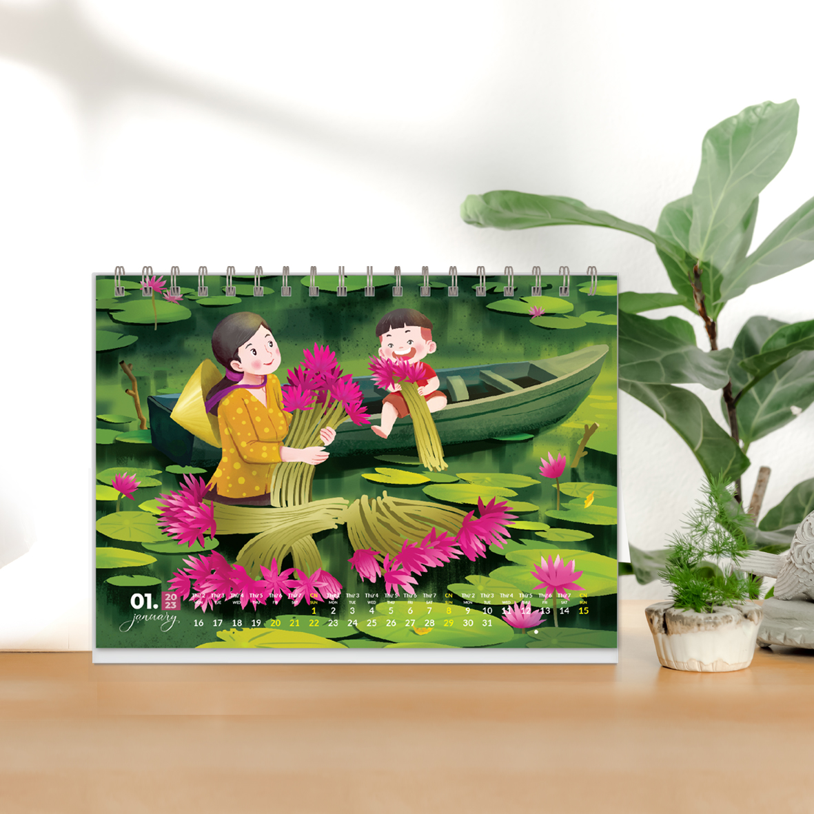 Combo 5 cuốn Lịch bàn 2023 - TUỔI THƠ + Quà tặng