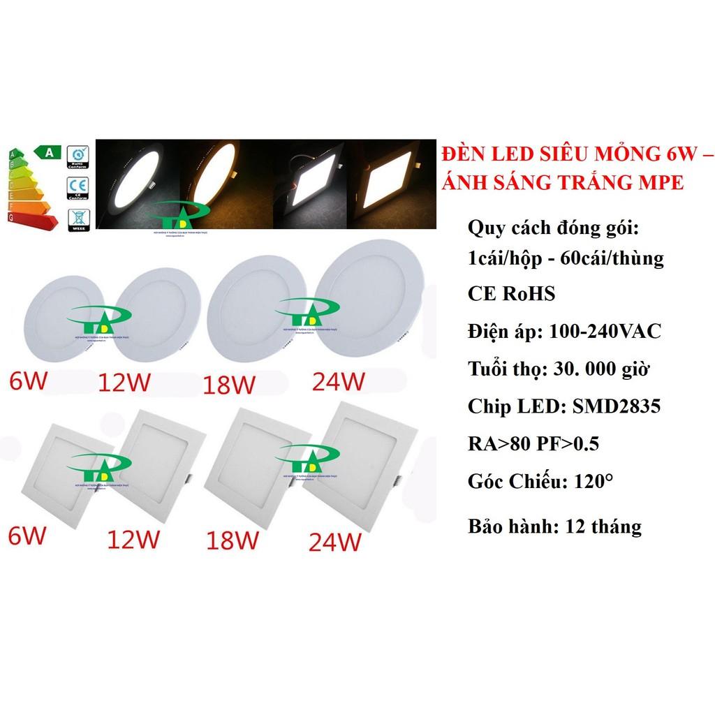 Đèn led âm trần 6W ÁNH SÁNG TRẮNG